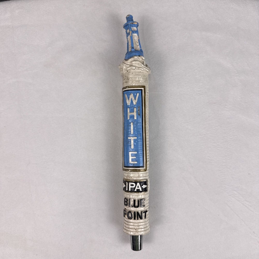 Blue Point Brewing White IPA Beer Tap Handle Lighthouse White Brick 12.5 Inch - Picture 3 of 5